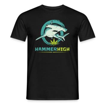 Joint Stoner Cannabis HIGH Hammerhigh - T-shirt homme - noir - Devant - AI Model Male 178 light (178cm)