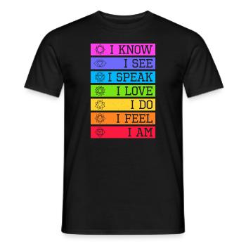 Namaste Yoga Meditation 7 Chakren Spirituell - Männer T-Shirt - Schwarz - Vorne - AI Model Male 178 light (178cm)