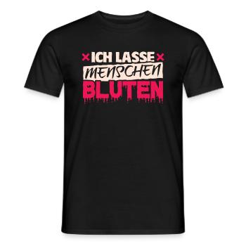 Tinte Tätowierung Tattoo Lustig - Männer T-Shirt - Schwarz - Vorne - AI Model Male 178 light (178cm)