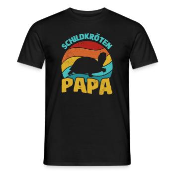 Schildkröten Papa Retro Schildkröte - Männer T-Shirt - Schwarz - Vorne - AI Model Male 178 light (178cm)