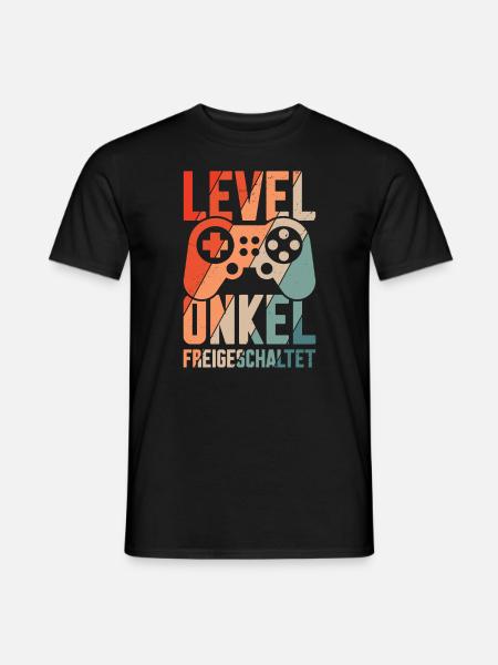Level Onkel Freigeschaltet - Du Wirst Onkel - Männer T-Shirt - Schwarz