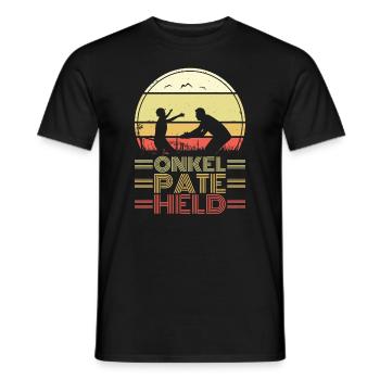 Onkel Pate Held - Patenonkel - Männer T-Shirt - Schwarz - Vorne - AI Model Male 178 light (178cm)