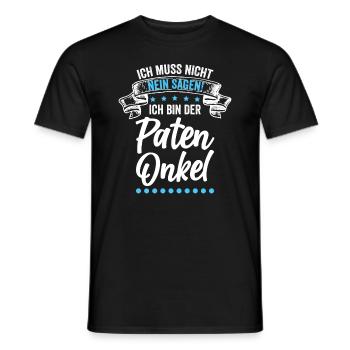 Onkel Du Wirst Onkel Patenonkel Held Uncle - Männer T-Shirt - Schwarz - Vorne - AI Model Male 178 light (178cm)