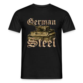 Panzer Cadeau en acier allemand - T-shirt homme - noir - Devant - AI Model Male 178 light (178cm)