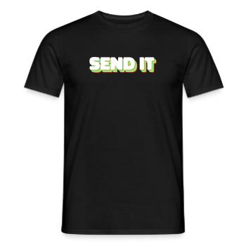 Retro Send It Full Send - Männer T-Shirt - Schwarz - Vorne - AI Model Male 178 light (178cm)