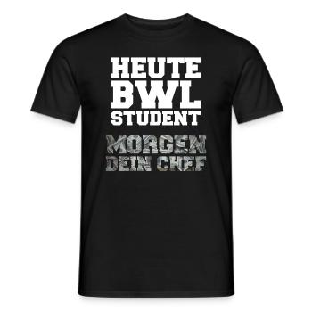 Student BWL Studenten Wirtschaft - Männer T-Shirt - Schwarz - Vorne - AI Model Male 178 light (178cm)