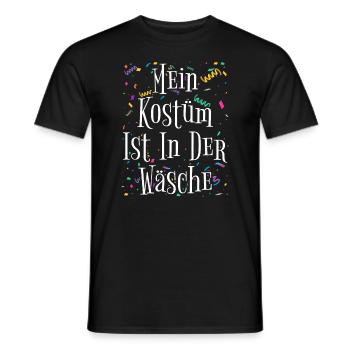 Witzig Kostüm Spruch Karneval Fasching Konfetti - Männer T-Shirt - Schwarz - Vorne - AI Model Male 178 light (178cm)