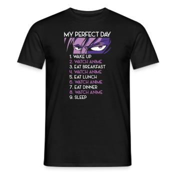 Anime Perfect Day Anime-liebhaber Otaku Japanisch - Männer T-Shirt - Schwarz - Vorne - AI Model Male 178 light (178cm)