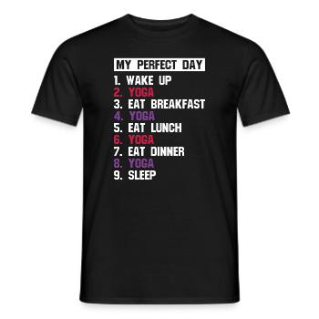 Zen Perfect Day Yoga Meditation Namaste - Men's T-Shirt - black - Front - AI Model Male 178 light (178cm)