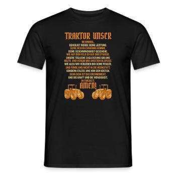 Bauer Traktor Unser - Landwirt Landwirte - Männer T-Shirt - Schwarz - Vorne - AI Model Male 178 light (178cm)