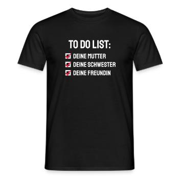 Witzig Deine Mutter Sarkasmus Spruch - Männer T-Shirt - Schwarz - Vorne - AI Model Male 178 light (178cm)