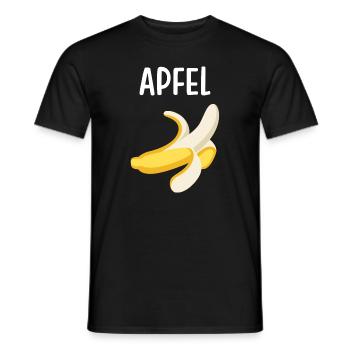Ironie Lustiger Spruch Sarkasmus Apfel Banane - Männer T-Shirt - Schwarz - Vorne - AI Model Male 178 light (178cm)