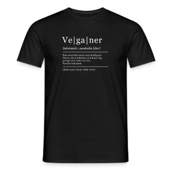 Lustiger Veganer Bedeutung Vegan Tierschutz - Männer T-Shirt - Schwarz - Vorne - AI Model Male 178 light (178cm)