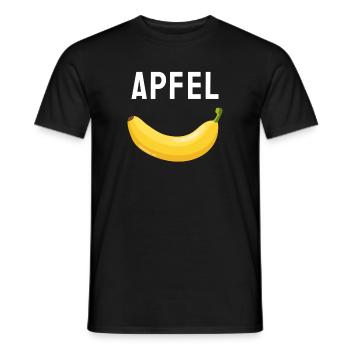 Apfel Banane Witziger Spruch Männer Fun Humor - Männer T-Shirt - Schwarz - Vorne - AI Model Male 178 light (178cm)