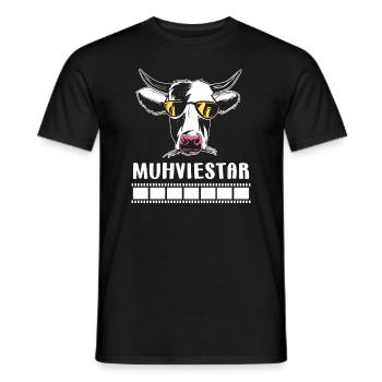Kuh Landwirt Bauernhof Traktor - Männer T-Shirt - Schwarz - Vorne - AI Model Male 178 light (178cm)
