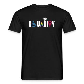 Egalité Huma Droit LGBTQ Lesbienne Gay Love - T-shirt homme - noir - Devant - AI Model Male 178 light (178cm)