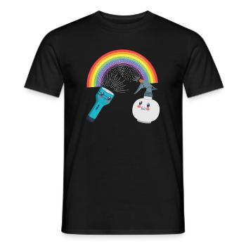 Lgbtq Rainbow Flag Pride Love Gay - Men's T-Shirt - black - Front - AI Model Male 178 light (178cm)