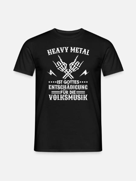 Lustig Heavy Metal Spruch Rock Musik Festival - Männer T-Shirt - Schwarz