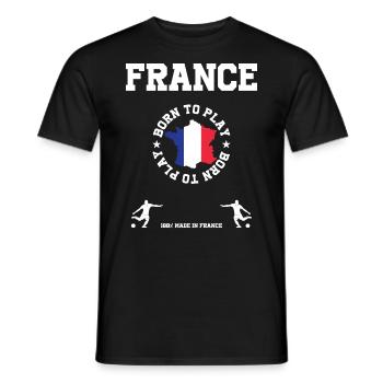 Frankreich - Männer T-Shirt - Schwarz - Vorne - AI Model Male 178 light (178cm)