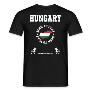 Ungarn - Männer T-Shirt - Schwarz - Vorne - AI Model Male 178 light (178cm)