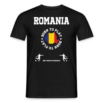 Rumänien - Männer T-Shirt - Schwarz - Vorne - AI Model Male 178 light (178cm)