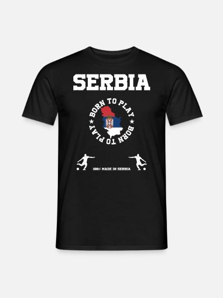 Serbien - Männer T-Shirt - Schwarz