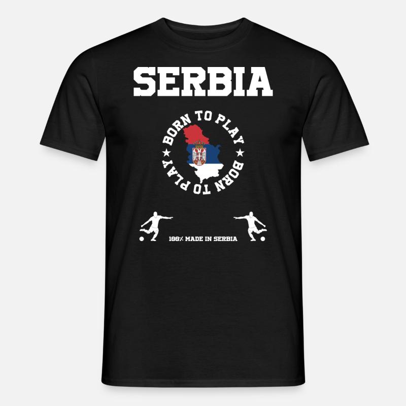 Serbien - Männer T-Shirt - Schwarz