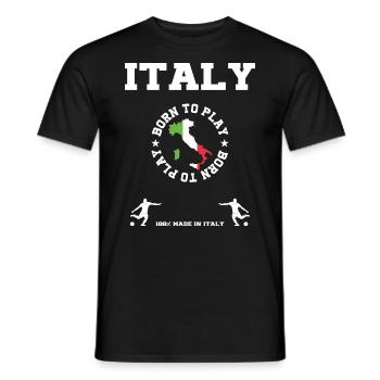 Italy - Männer T-Shirt - Schwarz - Vorne - AI Model Male 178 light (178cm)