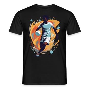 Handballspieler Streetwear Ikonischer Style - Männer T-Shirt - Schwarz - Vorne - AI Model Male 178 light (178cm)