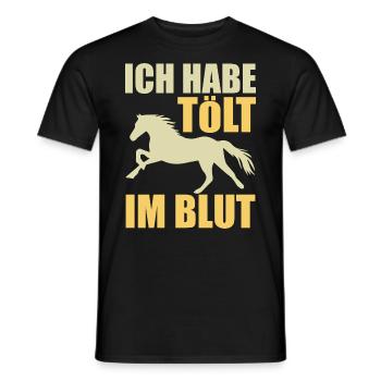 Icelandic Icelandic Horse Icelandic Horse Gift - Men's T-Shirt - black - Front - AI Model Male 178 light (178cm)