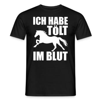 Icelandic Icelandic Horse Icelandic Horse Gift - Men's T-Shirt - black - Front - AI Model Male 178 light (178cm)