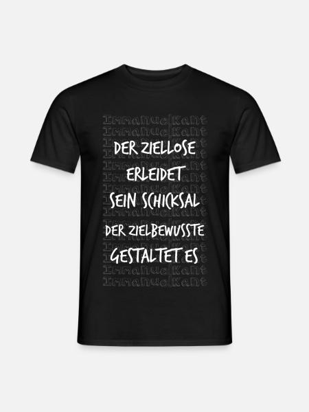 Ziellos Immanuel Kant Zitat Spruch Geschenk Idee - Männer T-Shirt - Schwarz