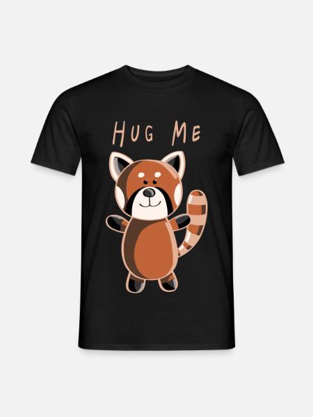 Hug Me Red Panda - Pandas - Animal - Animals - Men's T-Shirt - black
