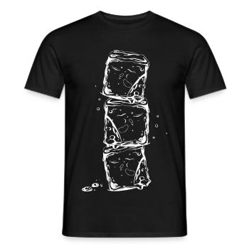 Glaçons et gouttes d'eau - T-shirt homme - noir - Devant - AI Model Male 178 light (178cm)