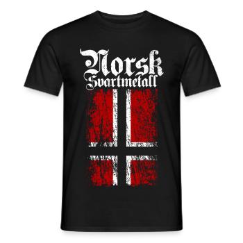 (Trve) Black Metal norvégien - Norsk Svartmetall - T-shirt homme - noir - Devant - AI Model Male 178 light (178cm)