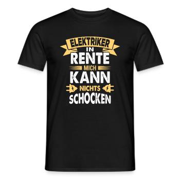 Elektriker in Rente Mich Kann Nichts Schocken - Männer T-Shirt - Schwarz - Vorne - AI Model Male 178 light (178cm)