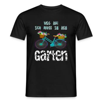 Weg da ich muss in den Garten - Männer T-Shirt - Schwarz - Vorne - AI Model Male 178 light (178cm)