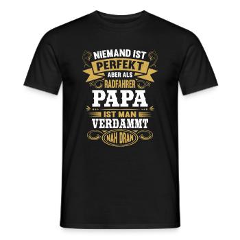 Radfahrer Papa Vater Fahrrad Fahrer Vatertag - Männer T-Shirt - Schwarz - Vorne - AI Model Male 178 light (178cm)