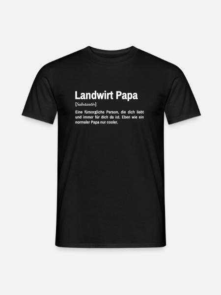 Landwirt Papa Definition Vater Landwirtschaft - Männer T-Shirt - Schwarz