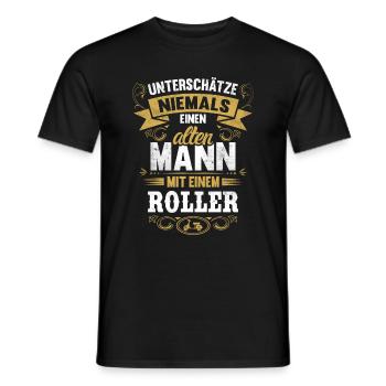 Roller Motorrad Bike Stunt Tuning Mann Vintage - Männer T-Shirt - Schwarz - Vorne - AI Model Male 178 light (178cm)