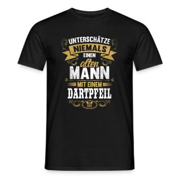 Dart Dartpfeil Dartspieler Darts Spruch Männer - Männer T-Shirt - Schwarz - Vorne - AI Model Male 178 light (178cm)