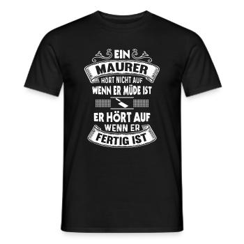 Maurer Handwerker Ausbildung Maurermeister - Männer T-Shirt - Schwarz - Vorne - AI Model Male 178 light (178cm)