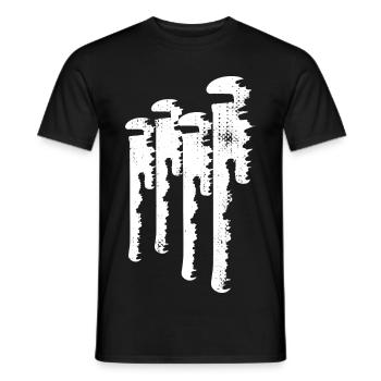 Water Pipe Wrench Drawing - Men's T-Shirt - black - Front - AI Model Male 178 light (178cm)