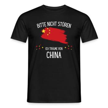 Bitte Nicht Stören Ich Träume Von China - Männer T-Shirt - Schwarz - Vorne - AI Model Male 178 light (178cm)
