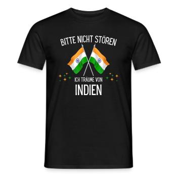 Bitte Nicht Stören Ich Träume Von Indien - Männer T-Shirt - Schwarz - Vorne - AI Model Male 178 light (178cm)