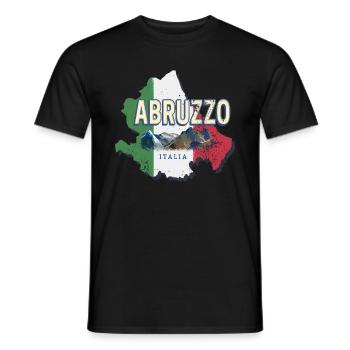 Abruzzo Italy Retro Region Vintage Souvenir - Men's T-Shirt - black - Front - AI Model Male 178 light (178cm)