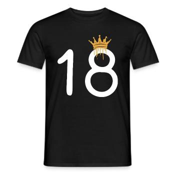 18 - Men's T-Shirt - black - Front - AI Model Male 178 light (178cm)