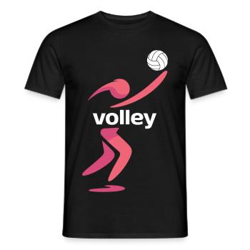 Volleyball Sport Grafik - Männer T-Shirt - Schwarz - Vorne - AI Model Male 178 light (178cm)
