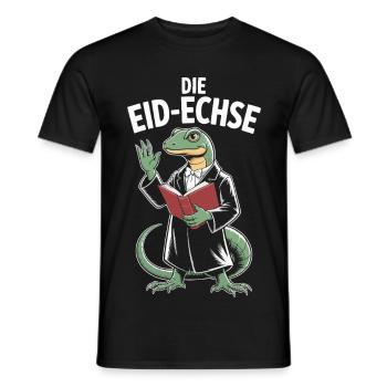 Eid-Echse lustiges Justiz Motiv - Männer T-Shirt - Schwarz - Vorne - AI Model Male 178 light (178cm)
