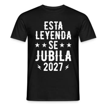 Diese Legende geht 2027 in Rente. - Männer T-Shirt - Schwarz - Vorne - AI Model Male 178 light (178cm)